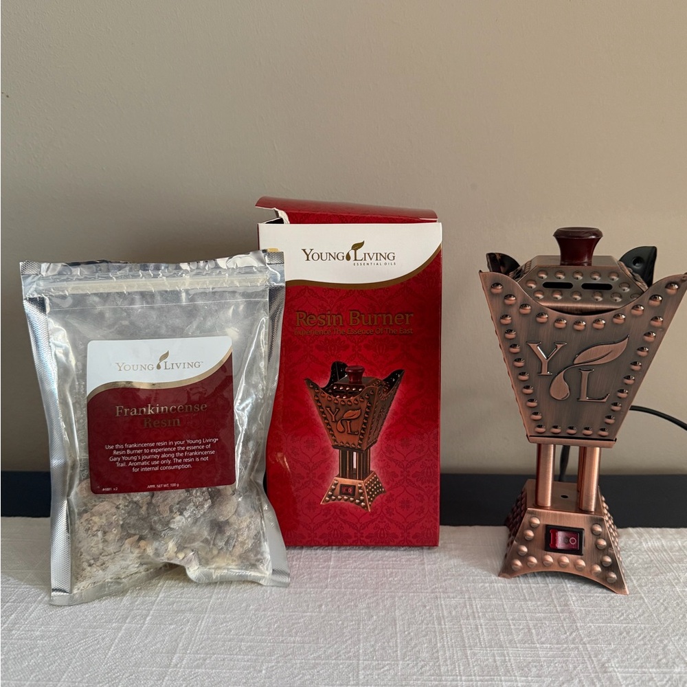 Young Living Copper and Black Resin Burner Set